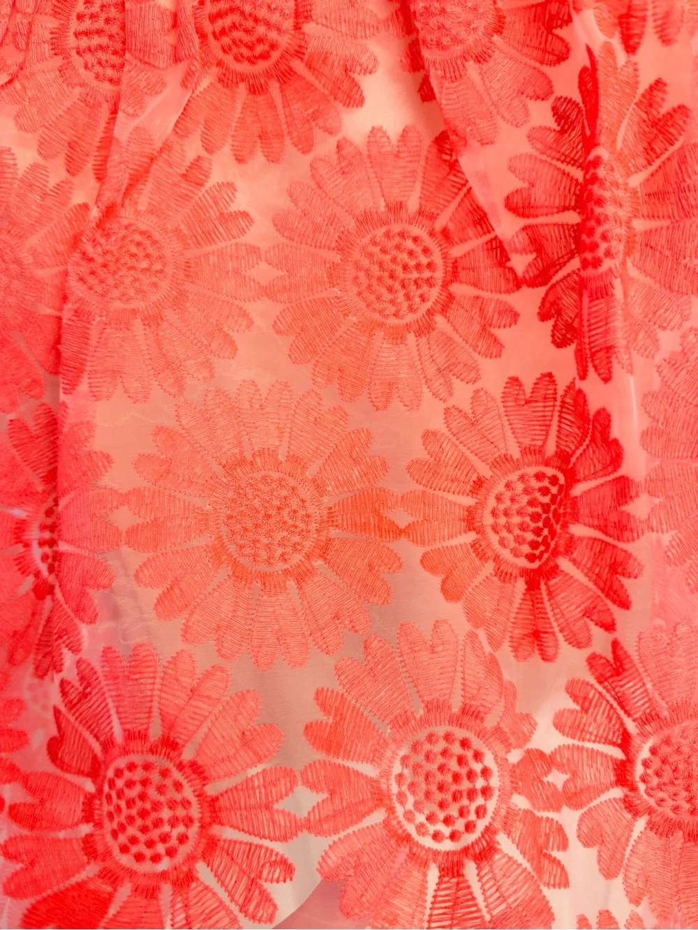 Trixxi Strapless Coral Orange lace Sunburst Dress Junior size 12